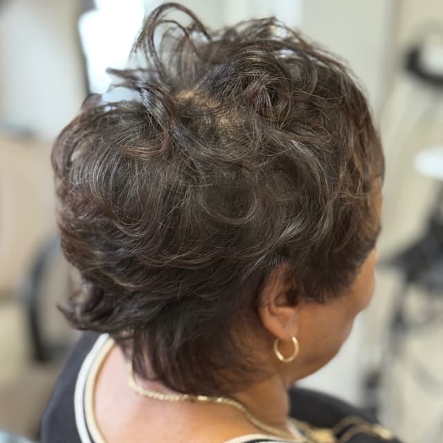 Virgin Relaxer, Pixie/Bixie Haircut at Morph Full Service Salon & Spa in Brookfield, WI